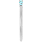 14K White Natural Blue Zircon Stackable Ring - Elegant Jewelry by [Brand Name] - Part Number 72022:605:P