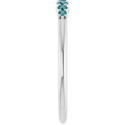 14K White Natural Alexandrite Stackable Ring - 72022:601:P