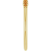 14K Yellow Natural Citrine Stackable Ring