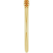 14K Yellow Natural Citrine Stackable Ring