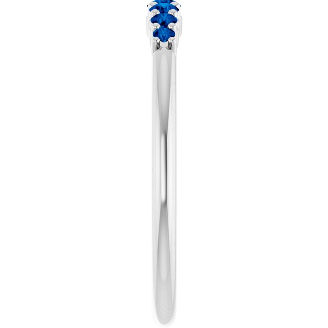 Sterling Silver Natural Blue Sapphire Stackable Ring