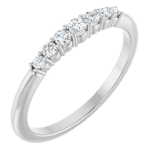 Sterling Silver 1/6 CTW Natural Diamond Stackable Ring