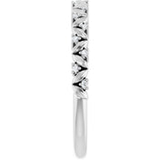 14K White .08 CTW Natural Diamond Stackable Leaf Ring