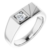 14K White 1/3 CT Lab-Grown Diamond Ring