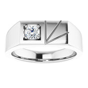 14K White 1/3 CT Lab-Grown Diamond Ring