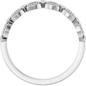 Platinum 1/6 CTW Natural Diamond Stackable Ring