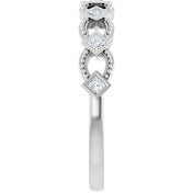 14K White 1/6 CTW Natural Diamond Stackable Ring