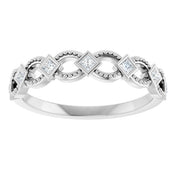 Platinum 1/6 CTW Natural Diamond Stackable Ring