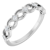 Platinum 1/6 CTW Natural Diamond Stackable Ring