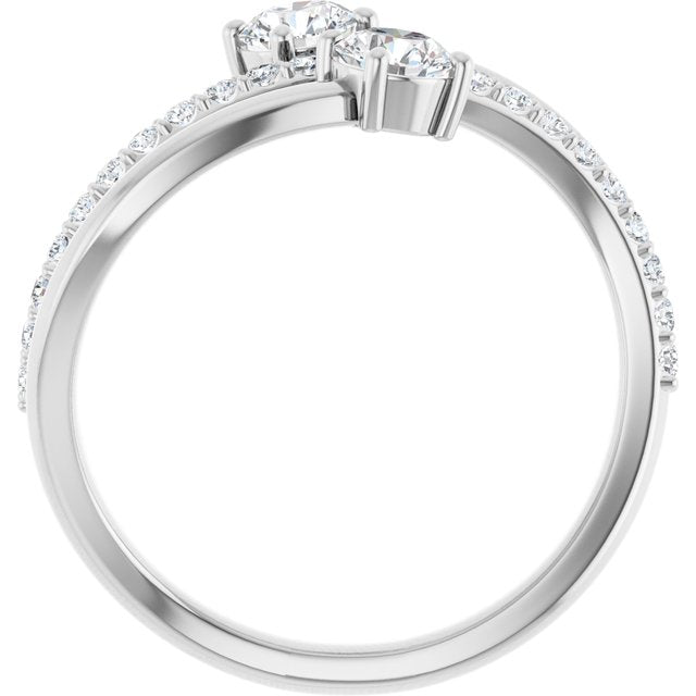 4 CTW Lab-Grown Diamond Two-Stone Ring