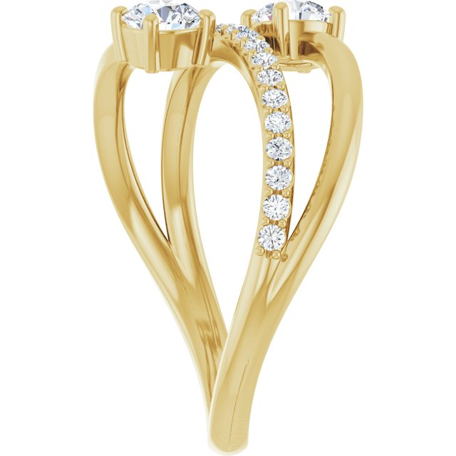 4 CTW Lab-Grown Diamond Two-Stone Ring