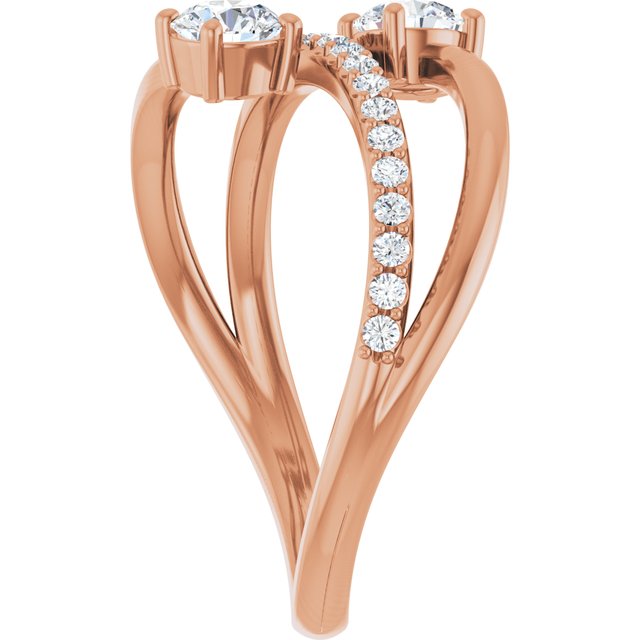 4 CTW Lab-Grown Diamond Two-Stone Ring