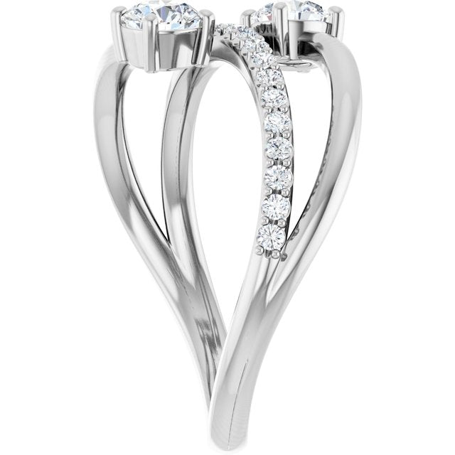 4 CTW Lab-Grown Diamond Two-Stone Ring