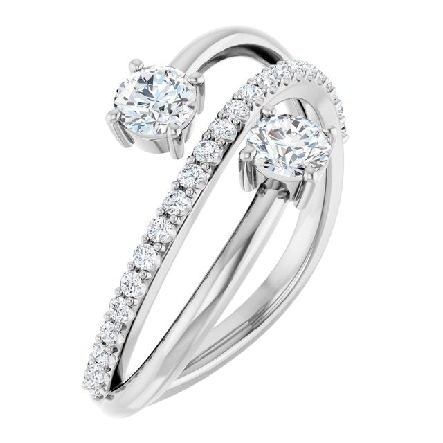 4 CTW Lab-Grown Diamond Two-Stone Ring