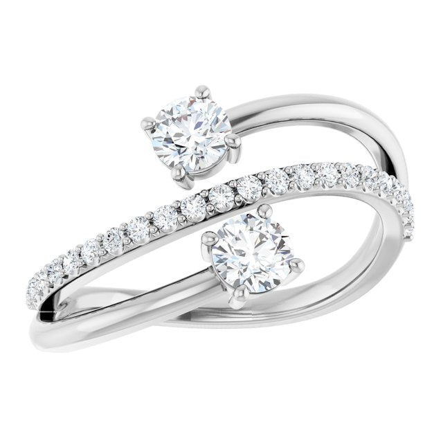 4 CTW Lab-Grown Diamond Two-Stone Ring