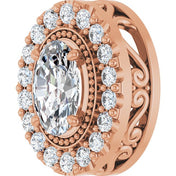14K Rose 5/8 CTW Lab-Grown Diamond Pendant