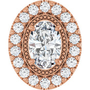 14K Rose 5/8 CTW Lab-Grown Diamond Pendant