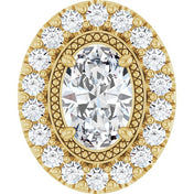 14K Yellow 5/8 CTW Lab-Grown Diamond Pendant