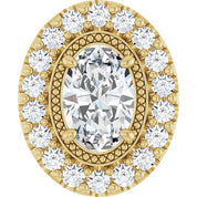 14K Yellow 5/8 CTW Lab-Grown Diamond Pendant