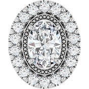 14K White 5/8 CTW Lab-Grown Diamond Pendant