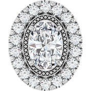 14K White 5/8 CTW Lab-Grown Diamond Pendant