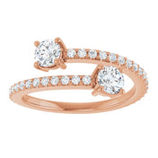 14K Rose 7/8 CTW Lab-Grown Diamond Ring