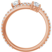 14K Rose 7/8 CTW Lab-Grown Diamond Ring