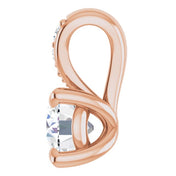 14K Rose 1/4 Lab-Grown Diamond Pendant