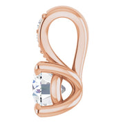 14K Rose 1/4 Lab-Grown Diamond Pendant