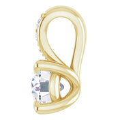 14K Yellow 1/4 Lab-Grown Diamond Pendant