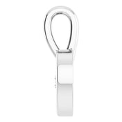 Sterling Silver .01 CT Natural Diamond Youth Heart Pendant