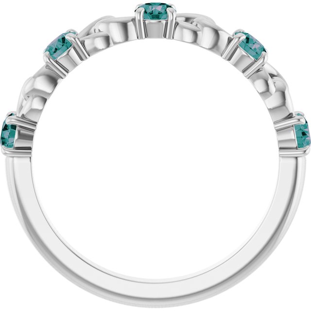 Sterling Silver Lab-Grown Alexandrite Stackable Ring