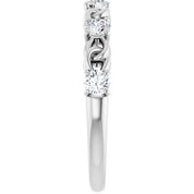 Sterling Silver Natural White Sapphire Stackable Ring