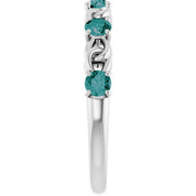 Sterling Silver Lab-Grown Alexandrite Stackable Ring