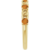 14K Yellow Natural Citrine Stackable Ring