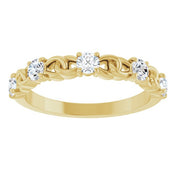 14K Yellow 1/2 CTW Natural Diamond Stackable Ring