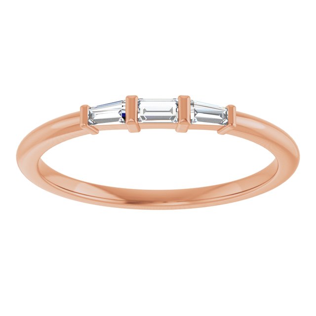 14K Rose 1/6 CTW Natural Diamond Stackable Ring