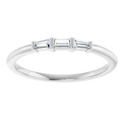 Platinum 1/6 CTW Natural Diamond Stackable Ring