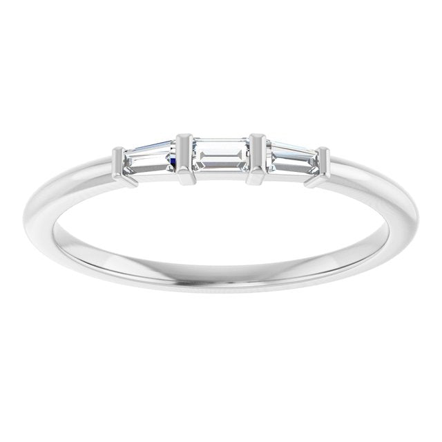 Platinum 1/6 CTW Natural Diamond Stackable Ring