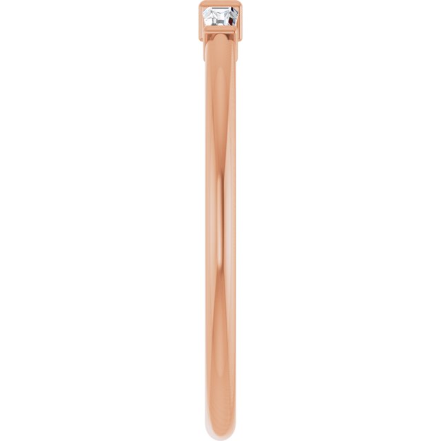 14K Rose 1/6 CTW Natural Diamond Stackable Ring