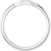 Platinum 1/6 CTW Natural Diamond Stackable Ring