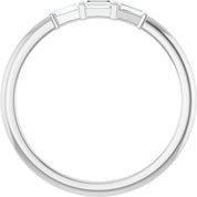 Platinum 1/6 CTW Natural Diamond Stackable Ring