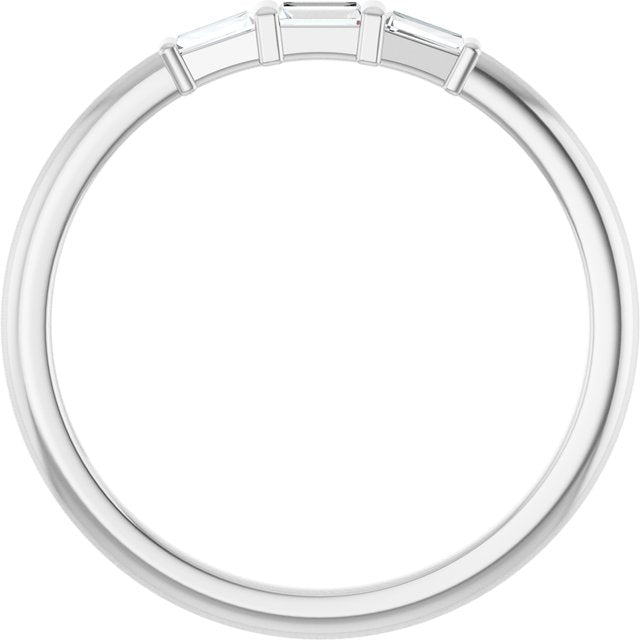Platinum 1/6 CTW Natural Diamond Stackable Ring