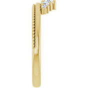 14K Yellow 1/5 CTW Natural Diamond Stackable Crown Ring