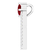 Sterling Silver Natural Ruby & 3/8 CTW Natural Diamond Pendant