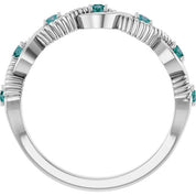 Sterling Silver Lab-Grown Alexandrite Stackable Ring