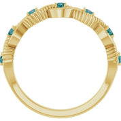 14K Yellow Lab-Grown Alexandrite Stackable Ring