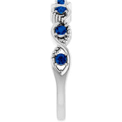 Platinum Lab-Grown Blue Sapphire Stackable Ring