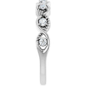 Sterling Silver Natural White Sapphire Stackable Ring