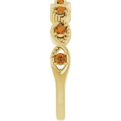 14K Yellow Natural Citrine Stackable Ring
